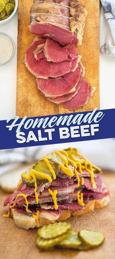 Salt Beef Recipe, Salted Beef Recipe, Pickled Meat, Homemade Pastrami, Salt Beef, Curing Meat, Cured Meat Recipes, Beef Brisket Recipes, Smoked Food