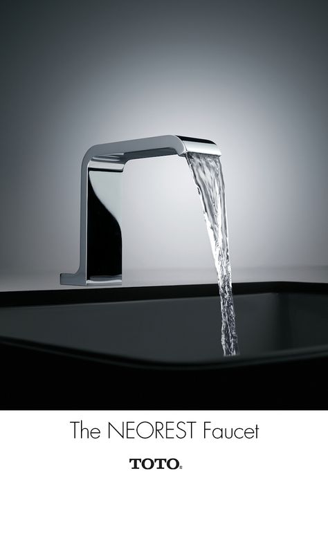 The TOTO NEOREST Faucet features a sleek chrome design that fits in modern, contemporary or small bathroom design styles. Toto Bathroom, Mercedes Concept, Luxury Bathroom Sinks, Bathroom Design Styles, Chrome Design, Kitchen Shower, Bathtub Design, Small Bathroom Design, Lavatory Faucet