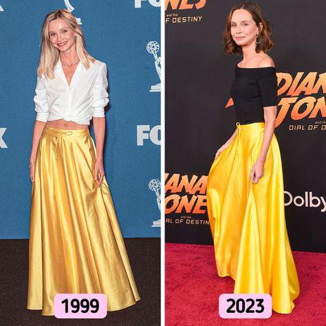 8 Stars Who Rewore Their Old Outfits — With Calista Flockhart Dialing It Back to 1999! 1999 Fashion, Funny Mom Texts, Calista Flockhart, Old Outfits, Casual Outfit Inspiration, Sleepover Activities, Bear Outfits, Movies Outfit, Weird Text