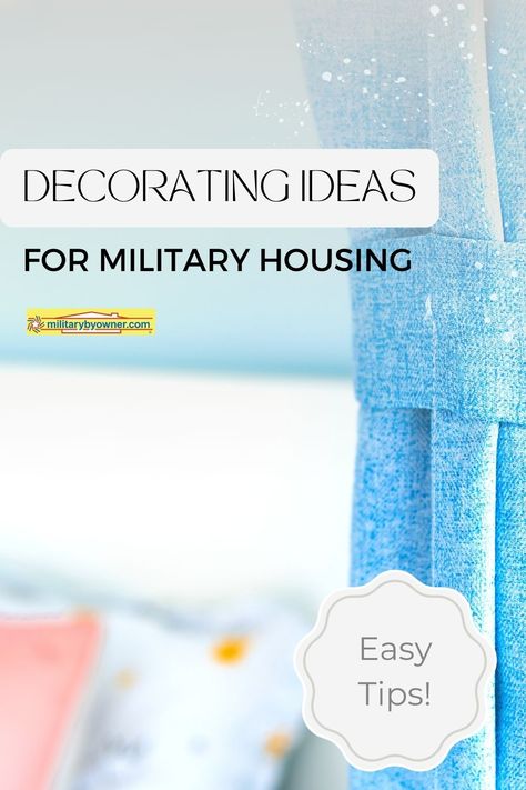 Military housing doesn't have to be dull and drab. Use these decorating tips to showcase your personal style! Military Housing Decorating Ideas, Military Housing Hacks, Military Housing Decorating, Curtain Box, Base Housing, Military Lifestyle, Military Housing, Military Move, Garage Sale Finds