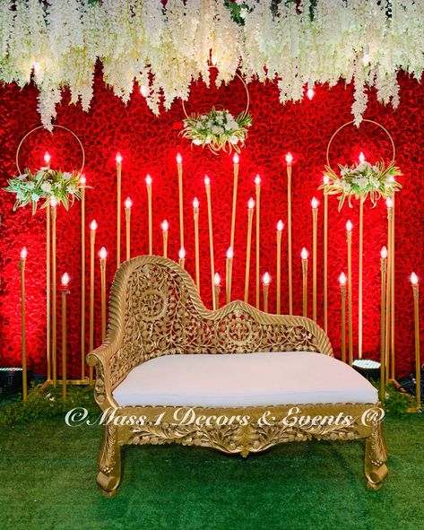 Red rose backdrop Bengali Marriage Decoration, Bengali Wedding Backdrop, Traditional Backdrop Decoration, Red Wedding Backdrop, Red Rose Backdrop, Red White Decor, Rose Backdrop, Red Roses Background, Decoration Engagement