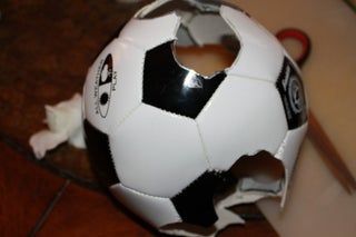 Rose Buds From a Soccer Ball (or Other Sport) : 7 Steps - Instructables Soccer Ball Crafts, Softball Roses, Night Volleyball, Soccer Senior Night, Soccer Crafts, Volleyball Senior Night, Diy Basketball, Volleyball Posters, Volleyball Setter