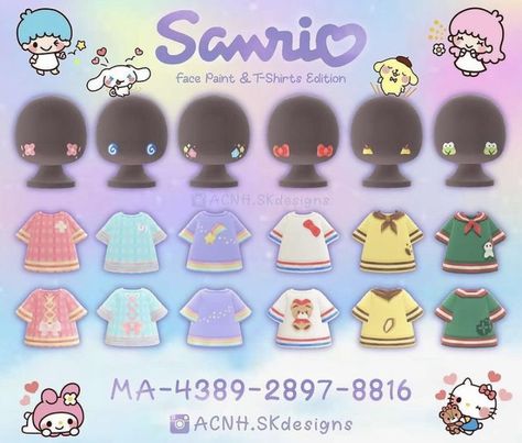 Fairycore Design Codes Acnh, Acnh Kidcore, Acnh Outfits, Animal Crossing Clothing, Motif Acnl, Animal Crossing Outfits, Ac Codes, Acnh Patterns, Animal Crossing 3ds