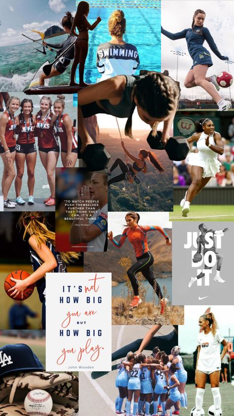 Women in sports mood board Football Fitness, Women In Sports, Football Workouts, Training Fitness Gym, Sport Poster Design, Sport Inspiration, Different Sports, Mood And Tone, Student Athlete