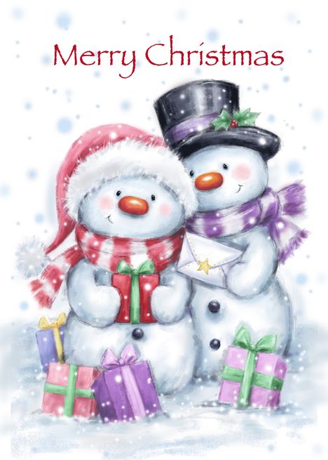 Snowman Couple, Snowmen Pictures, Christmas Wallpaper Backgrounds, Christmas Drawing, Art Licensing, Cute Snowman, Christmas Paintings, Couple Art, Christmas Images