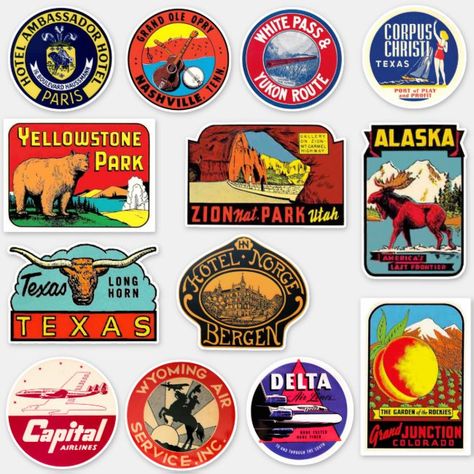 Sticker Luggage, Suitcase Stickers, Dc Comics Wallpaper, Luggage Stickers, Work Stickers, Vintage Stickers, Travel Suitcase, Prayer Flags, Vintage Luggage