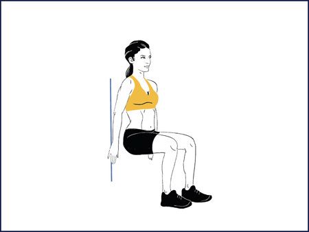 Wall Squats Wall Squat, Upper Back Exercises, Upper Back Pain, Back Pain