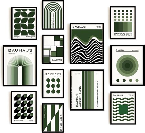 Amazon.com: Lucky Numen Gallery Wall Art Set 12 Mid Century Modern Art Wall Decor, Bauhaus Poster, Abstract Geometric Art, Boho Posters For Room Aesthetic, Bauhaus Wall Art Abstract Posters [8x10 in UNFRAMED]: Posters & Prints Sage Green Wall Decor, Boho Posters, Posters For Room Aesthetic, Sage Green Wall, Abstract Posters, Green Wall Decor, Boho Poster, Modern Art Wall, Sage Green Walls