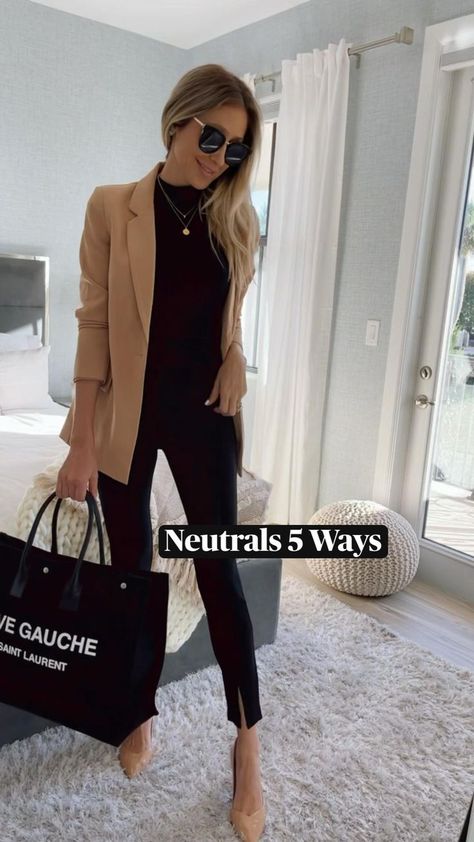 Neutrals 5 Ways | Classy work outfits, Casual chic, Business outfits women Professional Outfits Women Classy, Fall Business Casual Outfits, Interview Outfits Women, Professional Outfits Women, Business Outfits Women, Business Casual Outfits For Women, Business Casual Outfits For Work, Mode Casual, Classy Work Outfits