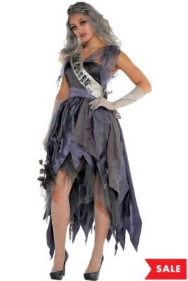 Diy Zombie Costume Women, Corpse Costume, Diy Zombie Costume, Prom Queen Costume, Prom Queen Sash, Zombie Prom Queen, Zombie Prom Queen Costume, Gloves Diy, Zombie Prom