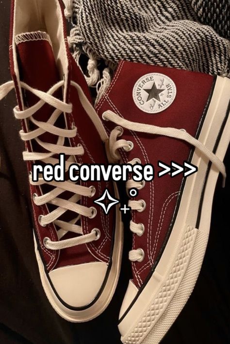 #whisper (mine) #shoes #converse #colors 🎧red, converse, shoes, aesthetic, is a NEED Converse Aesthetic, Cute Converse, Converse Red, Red Converse, Aesthetic Shoes, Leather High Tops, Swag Shoes, Converse Sneakers, Sneakers Men Fashion