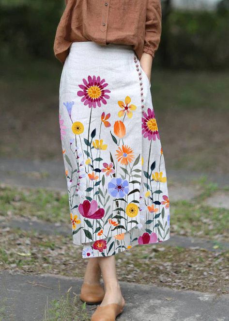 Linen Skirt Midi, Pinterest Dress, Hoco Dresses Flowy, Dresses Flowy, Spring Fabric, Skirt Midi, Shoe Boutique, Fall Skirts, Linen Skirt