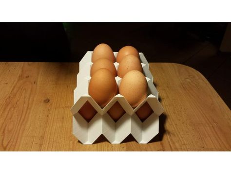 Multi-level Egg Holder by DeltaPlus - Thingiverse 3d Printed Egg Holder, Chicken Owner, 3d Printing Art, 3d Printer Projects, Origami 3d, 3d Printing Projects, Egg Holder, Your Values, 3d Printer