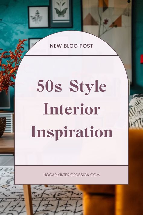 A stylish 50s inspired interior showcasing vintage decor and mid-century design for a charming retro home. Cottage Mid Century Modern, Fun Color Schemes, 50s Interior Design, 50s Interior, 1950s Home Decor, Dining Room Colour Schemes, 1950s Home, Sleek Decor, 80s Interior