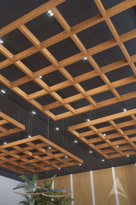 Timber Ceiling, Exterior Wall Tiles, Wooden Ceiling, Ceiling Design Modern, Exterior Wall Design, Basement Design Ideas, Ceiling Light Design, Wooden Ceilings, Ceiling Ideas