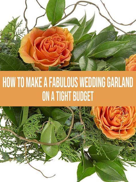 Wedding Garland - How To Make A Fabulous Wedding Garland On A Tight Budget Diy Wrist Corsage, Budget Flowers, Sand Ceremony Wedding, Lush Wedding, Wedding Decorations On A Budget, Wedding Sand, Wedding Garland, Open Flower, Sand Ceremony