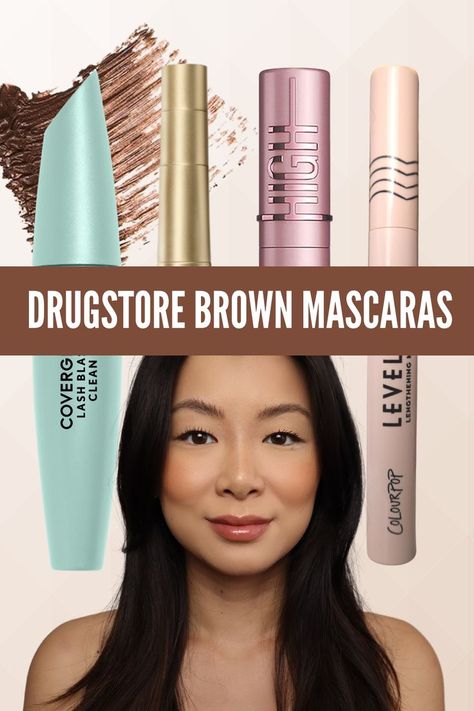 Mascara Drugstore, Sky High Waterproof Mascara, Covergirl Mascara, Telescopic Mascara, Loreal Hair, Drugstore Mascara, Lash Sensational, Maybelline Lash Sensational, Brown Mascara