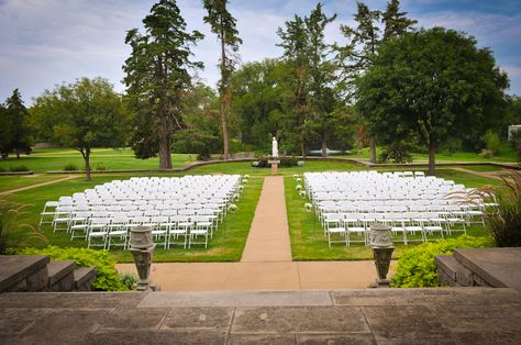 Outdoor ceremony Venue: Marland Mansion Photo: Holli B Photography Marland Mansion Wedding, Oklahoma Wedding, Photography Company, The Sisters, Mansion Wedding, Ceremony Venue, Wedding Time, Reception Venues, Outdoor Ceremony