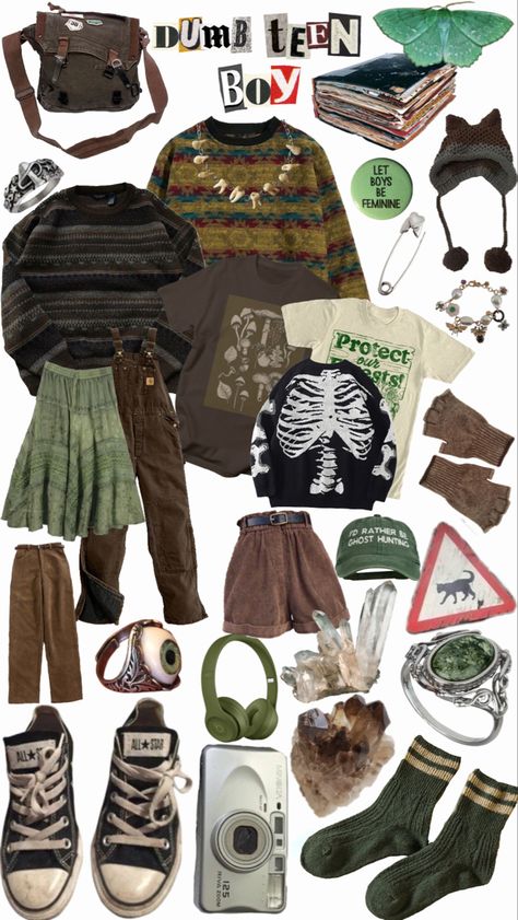 Goblincore Outfits, Random Text, Silly Clothes, Best Winter Outfits, Grunge Outfit, Earthy Outfits, Funky Outfits, Sweater Outfit, Twitter Profile