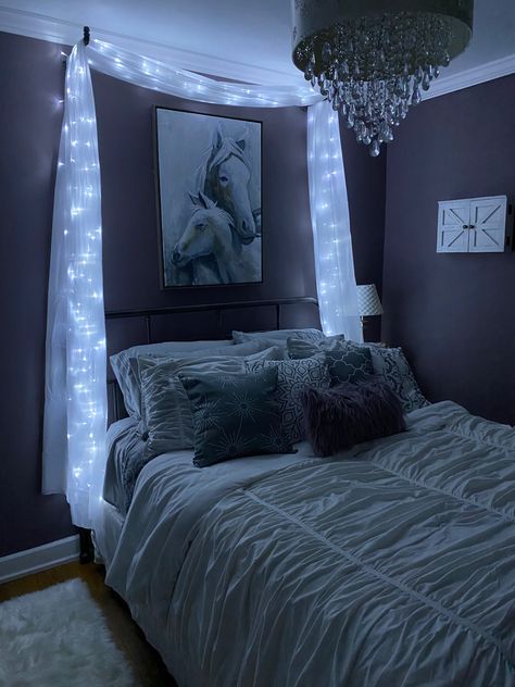 Canopy With Lights, Canopy Bedroom, Light Canopy, Canopy Lights, King Bed, Twinkle Lights, King Beds, Girls Bedroom