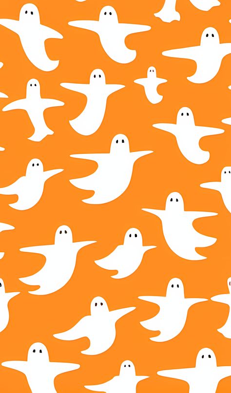 An animated pattern featuring playful white ghosts gracefully floating over a vibrant orange background. Each ghost displays a simplistic yet delightful design, exuding a cheerful vibe, perfect for lightening up the spooky season. #CheerfulGhosts #SpookyYetSunny #WraithWave #GhastlyGrace #HalloweenHarmony Animated Pattern, Instagram Backgrounds, Halloween Wallpapers, Instagram Background, Halloween 2024, Orange Background, Halloween Wallpaper, Vibrant Orange, Cute Halloween