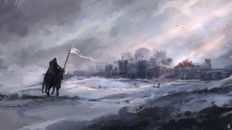 Winterfell Wallpaper, Winterfell Art, Jon Snow Art, Eddard Stark, Asoiaf Art, Game Of Thrones Art, Widescreen Wallpaper, Photo Boards, Fantasy Art Landscapes