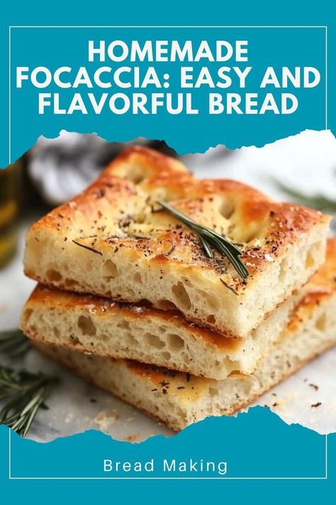 🍽️ Easy Focaccia Bread – Enjoy the delicious flavors of homemade focaccia with these simple and tasty recipes! Great for sandwiches, dips, or snacking. 🌿 #FocacciaRecipes #HomemadeBread #BreadLovers #EasyBaking Easy Focaccia Bread, Easy Focaccia Bread Recipe, Easy Focaccia, Homemade Focaccia, Focaccia Bread Recipe, Bread At Home, Focaccia Bread, Diy Baking, Simple Recipes