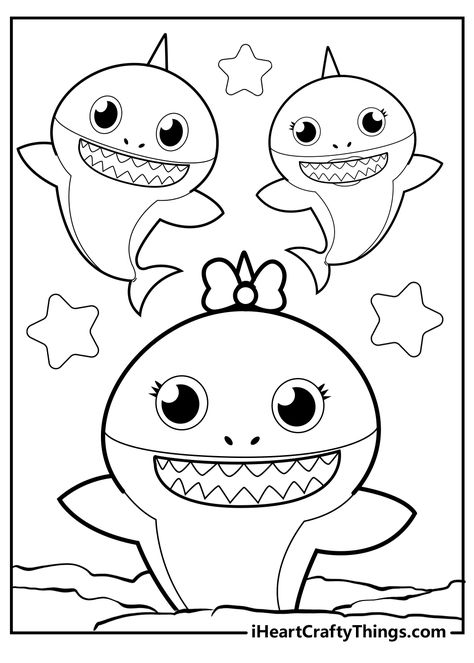 Baby Shark Coloring Pages Baby Shark Coloring Pages Free Printable, Baby Shark Activities For Toddlers, Baby Shark Drawing, Baby Shark Coloring Pages, Shark Printables, Travel Binder, Shark Activities, Kid Quilts Patterns, Kids Printable Coloring Pages