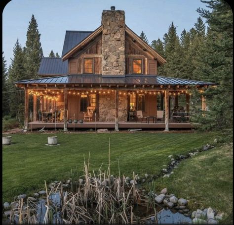 Dream Life House, Bozeman Mt, Barn Style House, Tiny House Cabin, Old Farm, Sims House, Dream House Plans, Big Sky, Cabin Homes