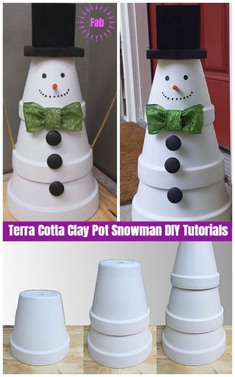 DIY Terra Cotta Flower Pot Christmas Decorations | Christmas crafts diy, Christmas pots, Christmas crafts decorations Pot Christmas Decorations, Clay Snowman, Terra Cotta Pot Crafts Diy, Terra Cotta Pot Crafts, Christmas Pots, Flower Pot Crafts, Christmas Crafts To Make, Christmas Clay, Clay Pot Crafts