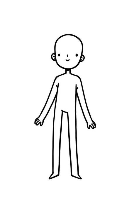 Cartoon Human Drawing Easy, Simple Person Drawing Cartoon, Easy Person Drawing Simple, Cartoon Body Sketch, Mini People Drawing, Cute Human Doodles, Small Person Drawing, Human Drawing Easy, Cartoon Body Shapes