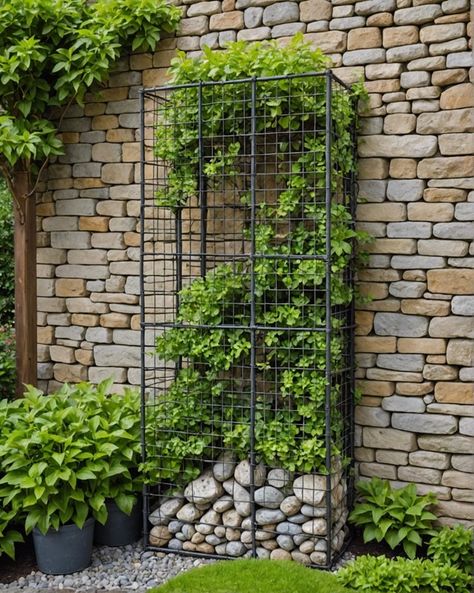 20 Clematis Trellis Ideas For Climbing Vines - Toolz Geek Clematis Trellis Ideas, Wall Mounted Trellis, Clematis Trellis, Gabion Cages, Vine Trellis, Japanese Garden Landscape, Wood Trellis, Trellis Ideas, Rod Iron