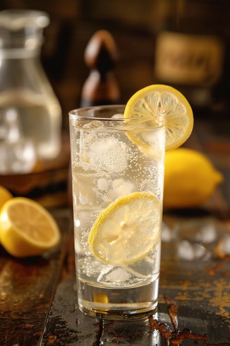 Refreshing Vodka Sling Recipe - Perfect Summer Cocktail
#cocktails #cocktailrecipes #classiccocktails Lemon Cocktail Recipes, Cocktail Recipes Vodka, Vodka Collins, Vodka Lemon, Lemon Cocktail, Palate Cleanser, Vodka Cocktails Recipes, Light Appetizers, Classic Cocktail Recipes