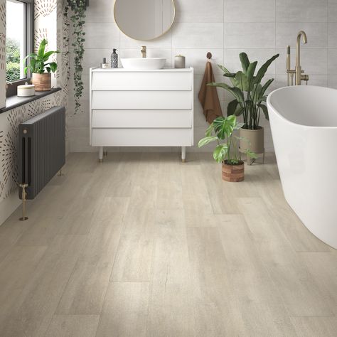 Lvt Bathroom Flooring, Lvt Bathroom, Vinyl Bathroom Flooring, Limed Oak, Click Flooring, Lvt Flooring, Luxury Vinyl Plank Flooring, Package Deal, Vinyl Tiles