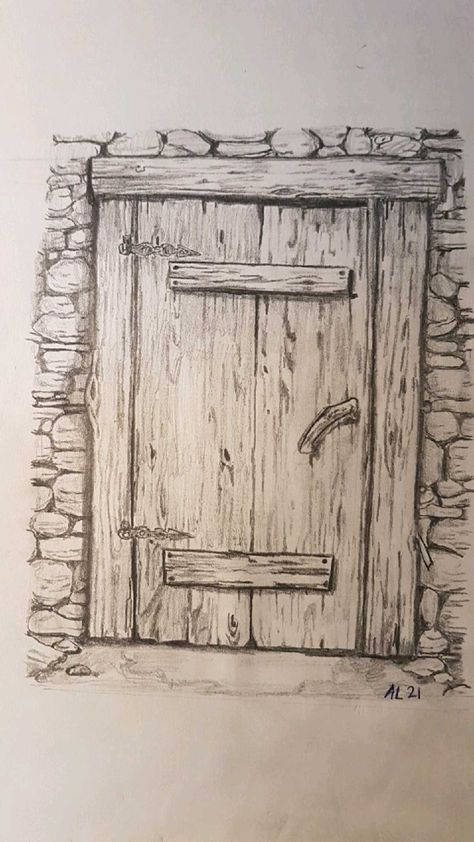 Old Door, Art Drawings, Male Sketch, Drawings, Art