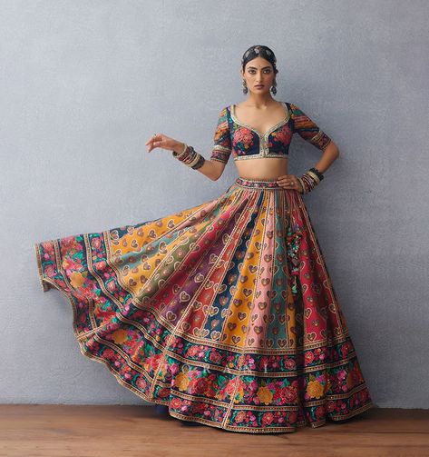 Multicolor Lehenga, Haldi Outfits, Trendy Outfits Indian, Wedding Lehenga Designs, Lehenga Designs Simple, Latest Bridal Dresses, Indian Dresses Traditional, Traditional Indian Outfits, Dress Design Sketches