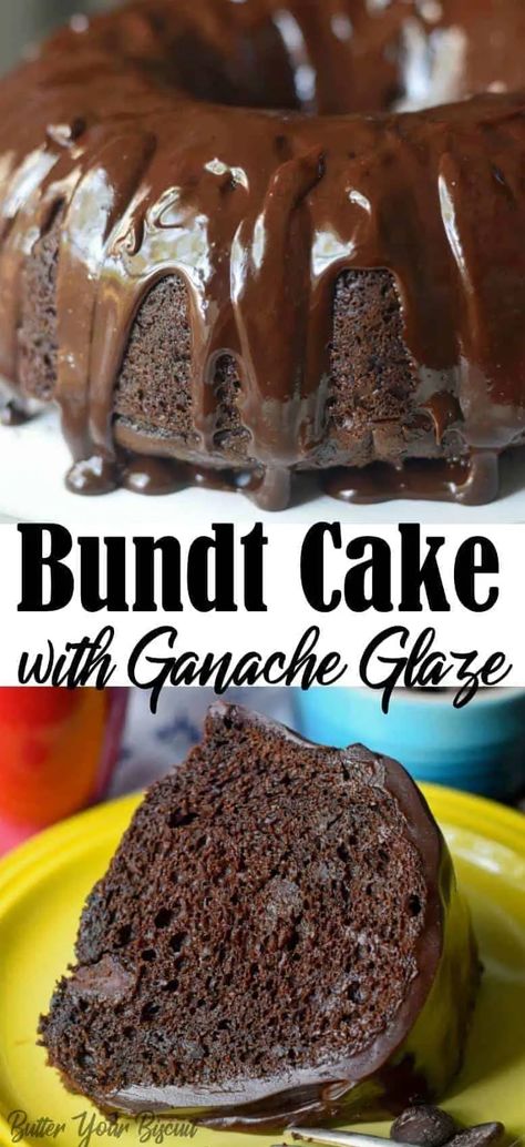 Chocolate Ganache Bundt Cake, Chocolate Bundt Cake With Ganache, Chocolate Glaze For Bundt Cake, Bundt Cake Glaze, Bunt Cake Recipe, Ganache Glaze, Carrots Sweet, Glaze For Cake, Chocolate Bundt