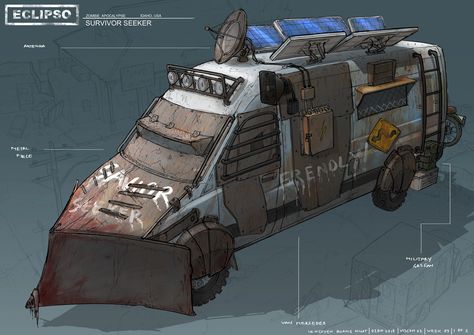 FZD School of Design Apocalypse Van, Zombie Survival Vehicle, Survival Vehicle, Apocalyptic Vehicles, Zombie Life, Zombies Apocalypse, Apocalypse Stuff, Apocalyptic Art, Apocalypse Character