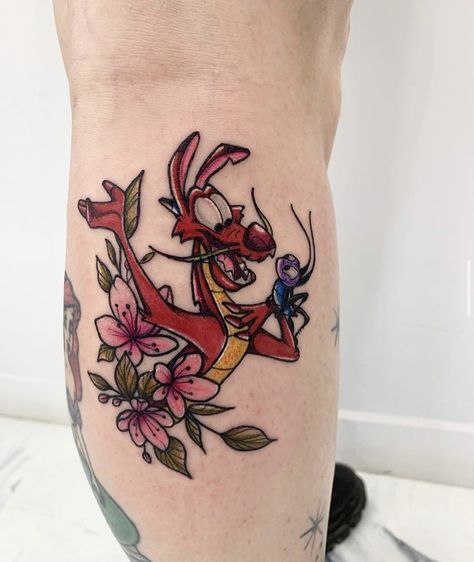 Tiny Mulan Tattoo, Mulan Fan Tattoo, Mushu Tattoo, Mooshu Mulan Tattoo, Mulan Inspired Tattoos, Mushu Mulan Tattoo, Mulan Tattoo, Rise Above Tattoo, Mushoo Mulan Tattoo