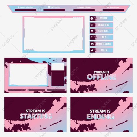 Streaming Overlay Template, Twitch Overlay Templates, Stream Overlay Design, Stream Template, Overlay Ideas, Overlay Template, Twitch Streaming Setup, Stream Design, Streaming Setup