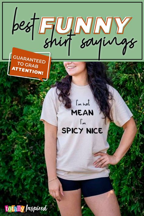 Life is sweeter with funny shirt sayings that liven things up! Get your group in on the fun by wearing T-shirts customized with fun quotes.  Browse through this list of funny shirt sayings to find your favorites. Our experienced staff is ready to put your sayings on any of our high-quality T-shirts!  #ShirtSayings #TShirtSayings #TShirt #TShirts #TotallyBlog #TotallyInspired Sarcastic One Liners, Funny Tshirt Quotes, Quote Tshirts, Funny T Shirt Sayings, Shirt Quotes, Slogan Shirts, Shirt Sayings, Funny Tshirt Design, Funny Shirt Sayings