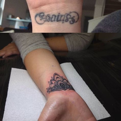 Tatuaje Cover Up, Mandala Wrist Tattoo, Infected Tattoo, People With Tattoos, Cover Up Tattoos For Women, Tattoo Cover Ups, Wrist Tattoo Cover Up, Fonts Tattoo, Tattoo Family