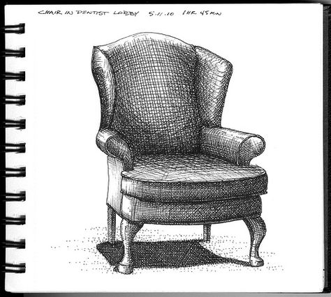 Chairs Sketch, Chair Tattoo, Wingback Chairs, Traditional Furniture, Architecture Sketch, Take A Seat, Jack Black, A Chair, Wingback Chair