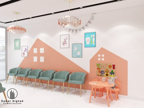 Pediatric Waiting Room Ideas, Pedia Clinic, Pediatric Clinic Design, Pediatric Dental Office Decor, Kids Dental Clinic, Pediatric Dental Office Design, Pediatric Office Decor, Kids Hospital, Children's Clinic