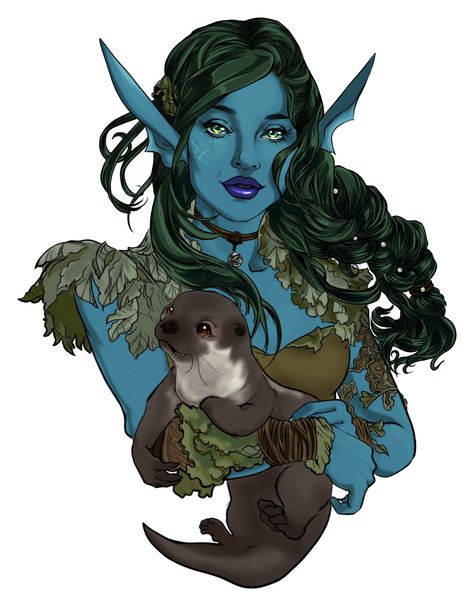 Dnd Water Genasi Female Druid, Water Druid Dnd, Water Genasi Female Druid, Dnd Triton Female, Beastmaster Ranger, Dnd Water Genasi Female, Water Genasi Druid, Sea Druid, Water Genasi Female