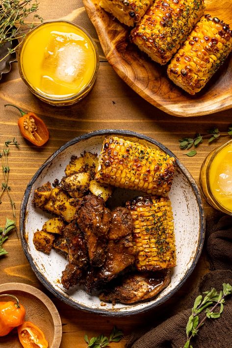 Baked Jamaican Jerk Chicken Wings | Orchids + Sweet Tea Jerk Chicken Wings Recipe, Jamaican Jerk Chicken Wings, Chicken Adobo Recipe Easy, Baked Jerk Chicken, Jerk Chicken Marinade, Jerk Recipe, Rub Seasoning, Party Meals, Jerk Chicken Wings