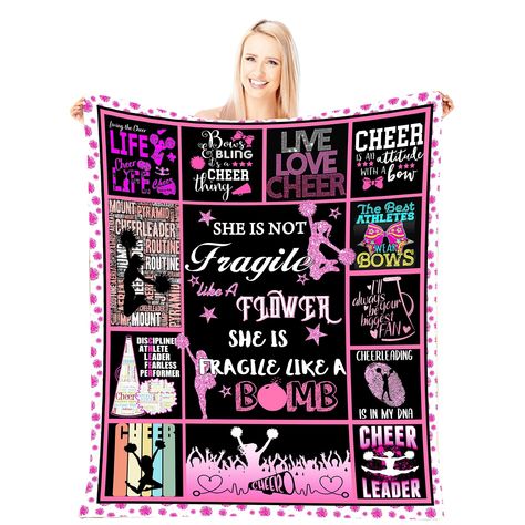 Cheerleader Gifts, Cheer Coach Gifts, Cheerleading Quotes, Modern Blankets, Plant Pot Diy, Cheerleading Gifts, Pom Pom Girl, Cheer Gifts, Birthday Gifts For Teens