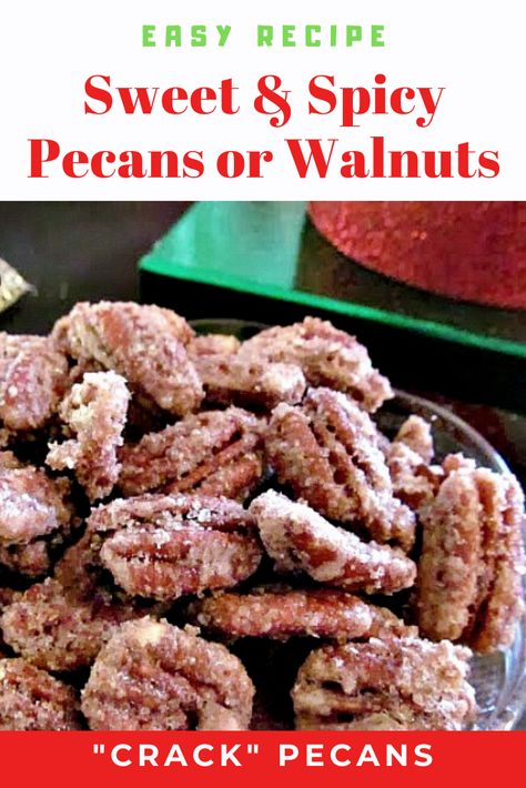 Make our Sweet and Spicy Pecans, or substitute with walnuts for a spicy kick. It's a little naughty, it's a little nice, and it's a lot of flavor that your family will love. So while you're jotting down your to-do lists or searching for new holiday recipes, treat yourself with these scrumptious snacks! #spicywalnuts #sweetandspicypecans #crackpecans #SweetAndSpicyPecanRecipe #ChristmasNuts #MyTurnforus #ChristmasPecans Spicy Pecans Recipe, Sweet And Spicy Pecans, Spicy Walnuts, Pecan Recipes Easy, Spicy Pecans, Spiced Nuts Recipe, Spiced Walnuts, Candied Pecans Recipe, Spicy Nuts