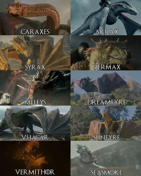 Hotd Dragons Art, House Of The Dragon Dragons Art, House Of Dragon Dragons, House Of The Dragon Characters, Names That Mean Dragon, House Of The Dragon Dragons, Syrax Dragon, Viserion Dragon, Asoiaf Dragons