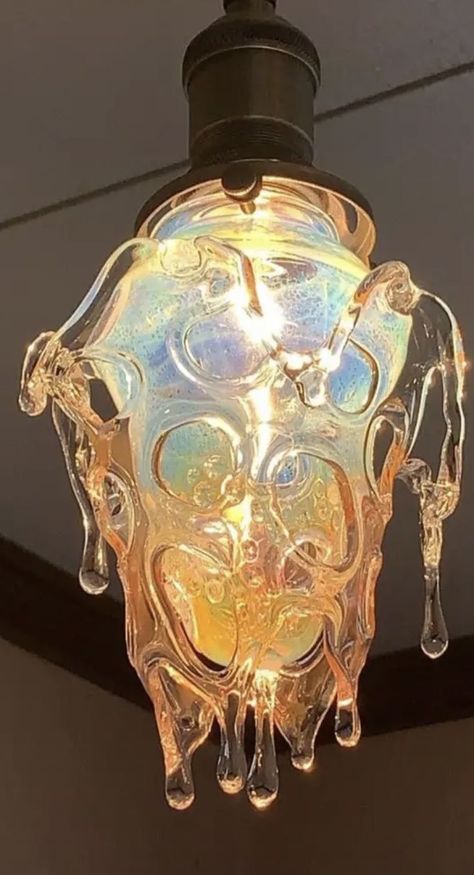 Cool Chandeliers, Melting Glass, Cool Pins, Glass Light, Dream Decor, Dream House Decor, Rooms Home Decor, Art Reference Photos, Glass Lighting